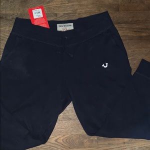 TRUE RELIGION JOGGERS NAVY BLUE WOMENS LARGE